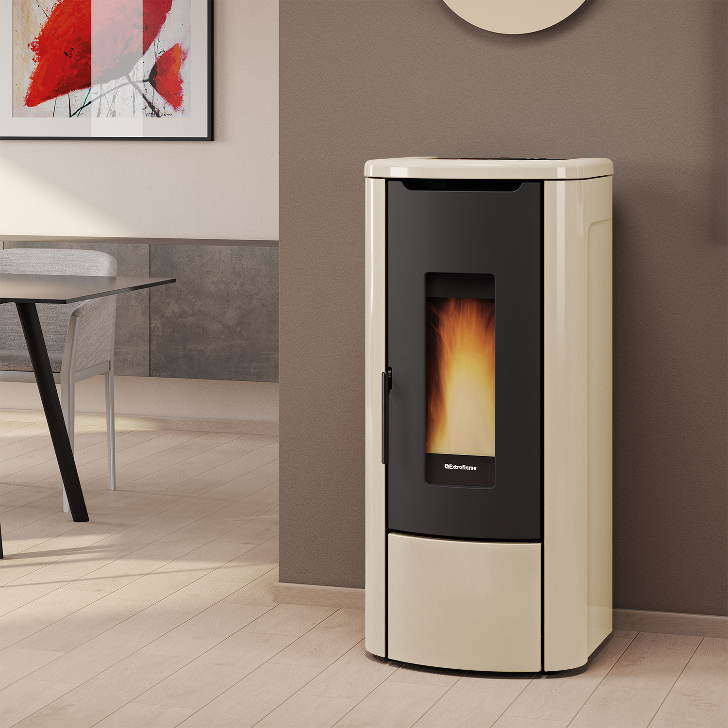 Extraflame ROSANNA IDRO 5.0 - Elfenbein wassergeführter Pelletofen EVOLUTION LINE