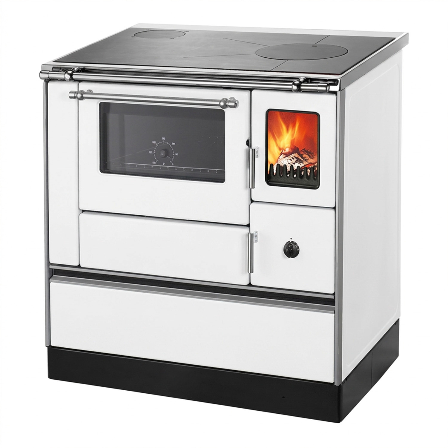 Westminster K 76F-90 Holzherd 7,6 kW weiß Rauchrohranschluss links