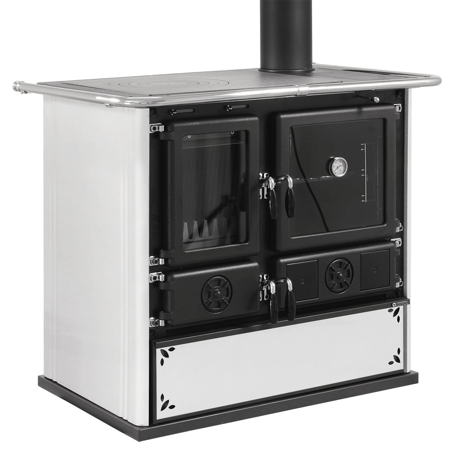 La Nordica Rosa 5.0 poêle de cuisine en acier blanc moucheté