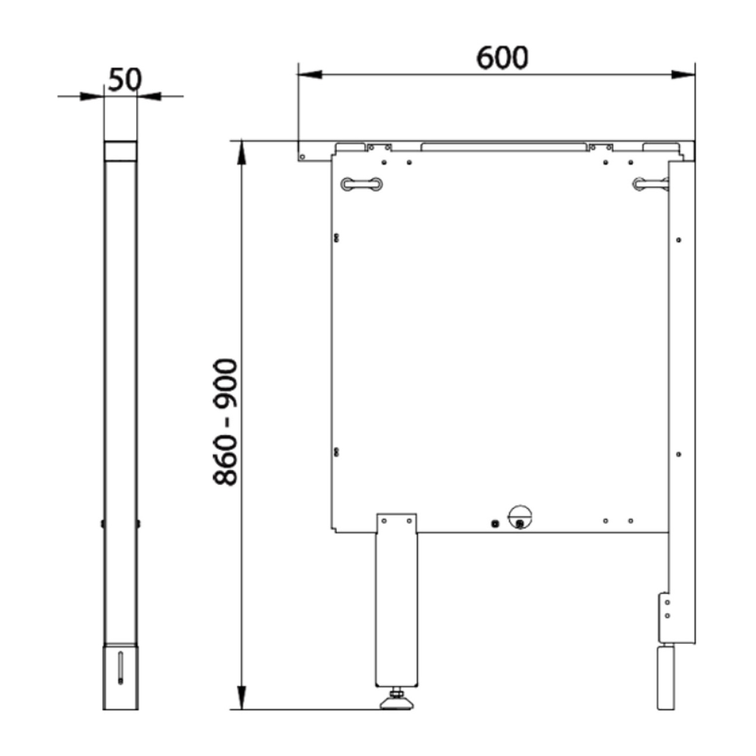 Haas+Sohn Abstandsleiste HSH 81, 5,5cm, Azurit grau