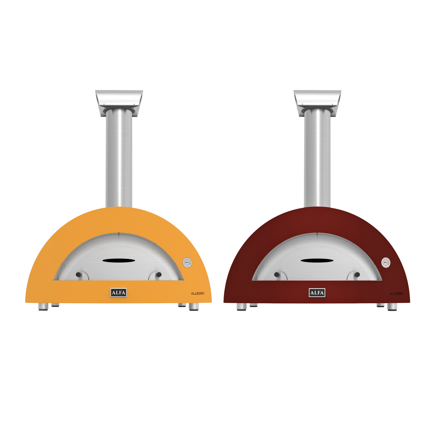 Alfa Forni Allegro Pizzaofen Gelb ohne Unterbau + Ventura Pizza-Set (4-tlg.) gratis