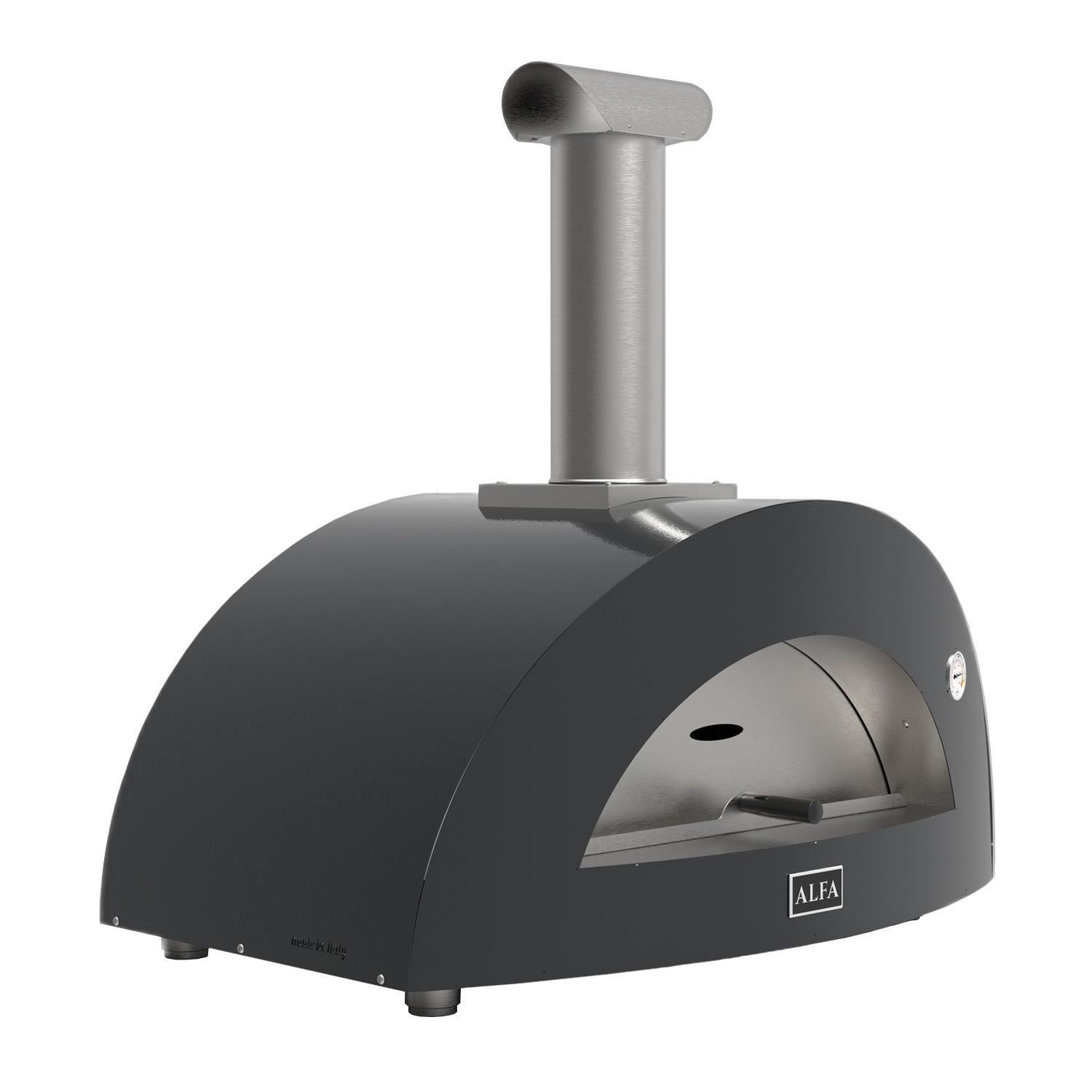 Alfa Moderno 3 Pizze Pizzaofen Holz Schiefer Grau