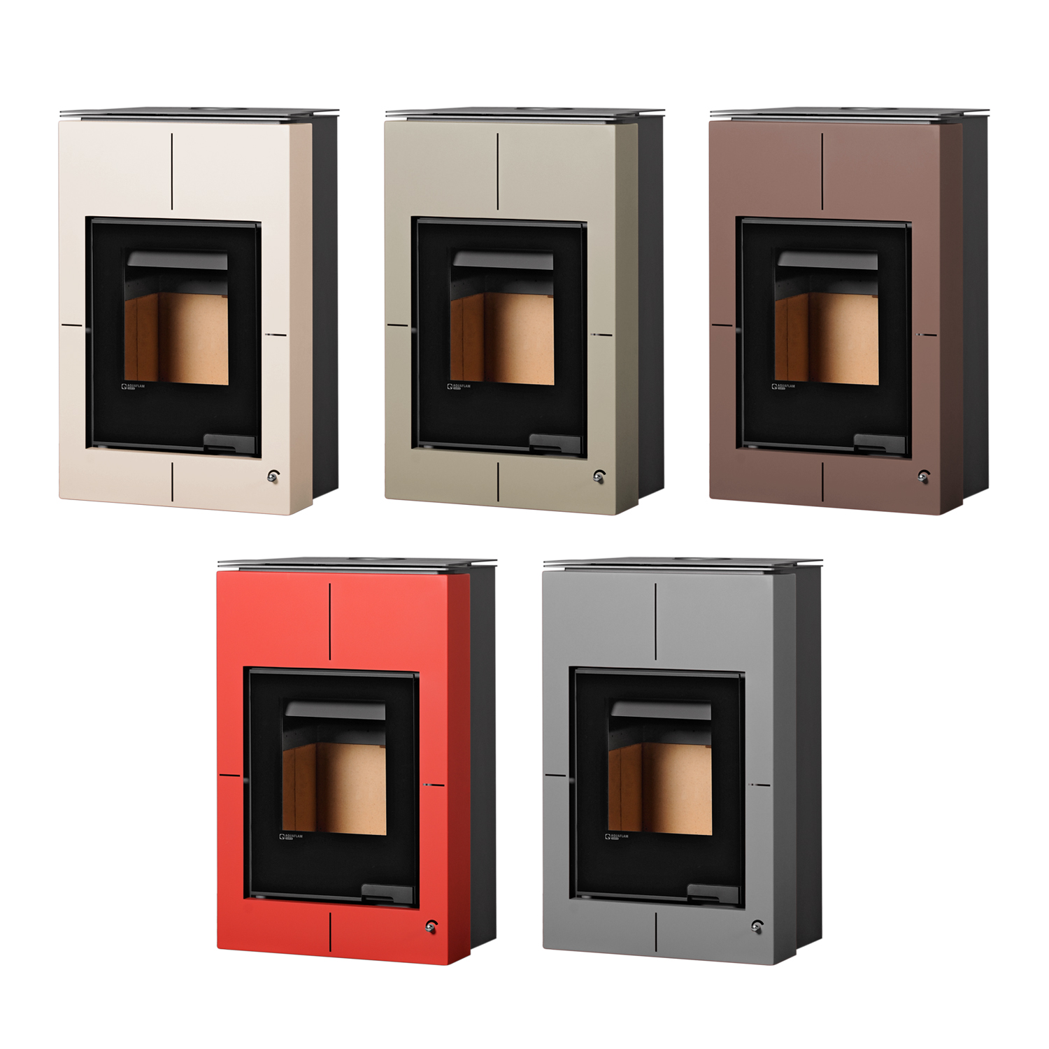 Poêle à bois Aquaflam Vario Saporo Gris