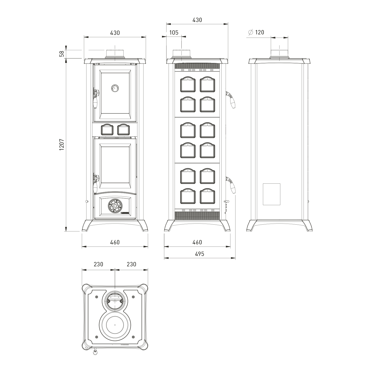 La Nordica Gemma Forno 165 Kaminofen Elegance Weiss Infinity