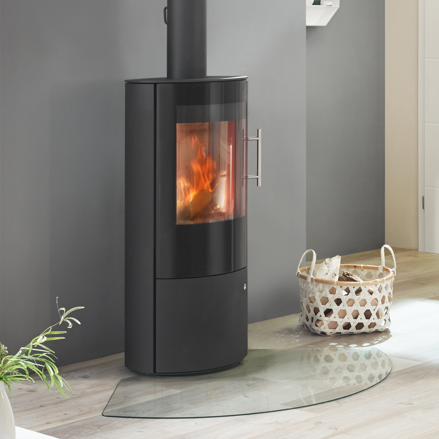 Poêle à bois Draco M de Königshütte avec porte en verre