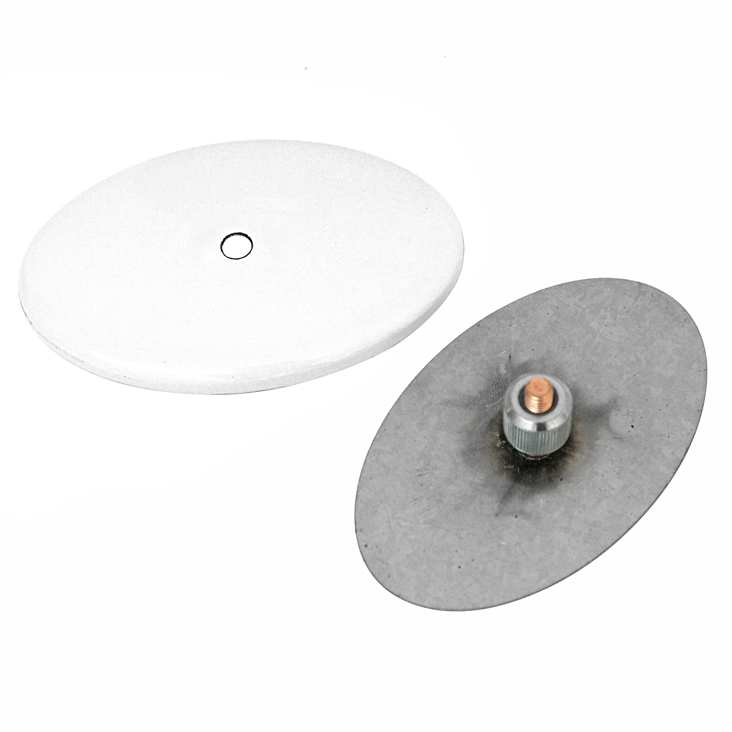 Coude de conduit de fumée / Coude de tuyau de poêle émaillé 150 mm - Coude à 90° nervuré blanc avec ouverture de nettoyage