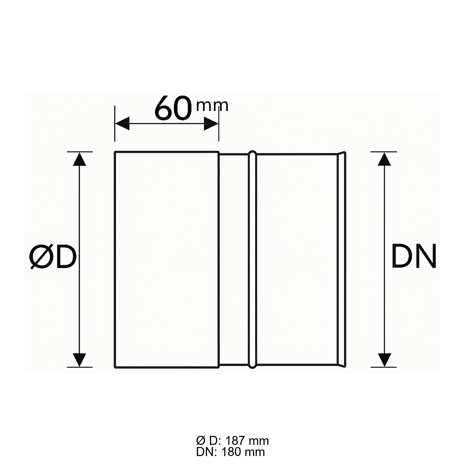 Schiedel PRIMA PLUS raccord chaudière Ø180 mm simple paroi mat