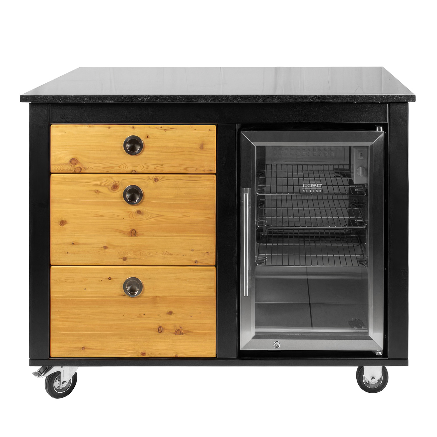 Der Merklinger Outdoormodul Maria Kühlschrank rechts