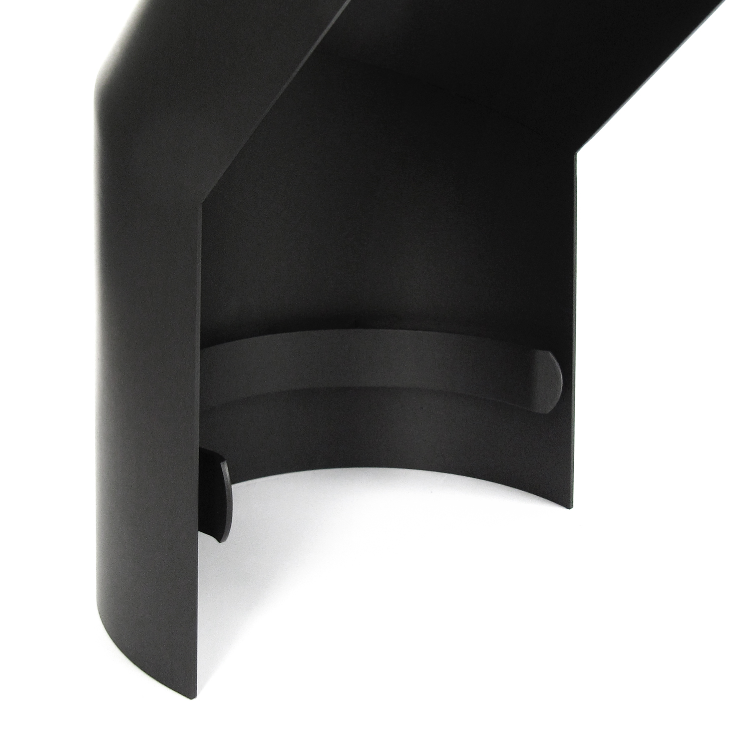 Raik Basic écran thermique 120mm noir pour coude en 3 parties 90° pour tuyau de fumée / conduit de fumée
