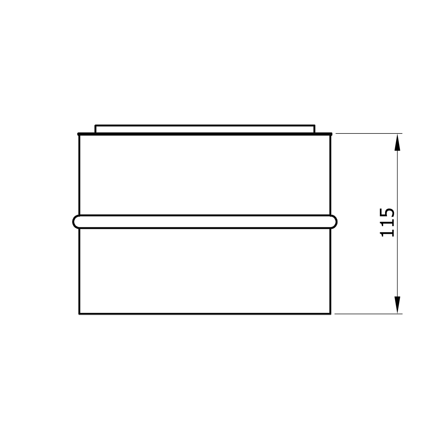 Raik Basic Doppelwandfutter 130mm schwarz für Rauchrohr / Ofenrohr