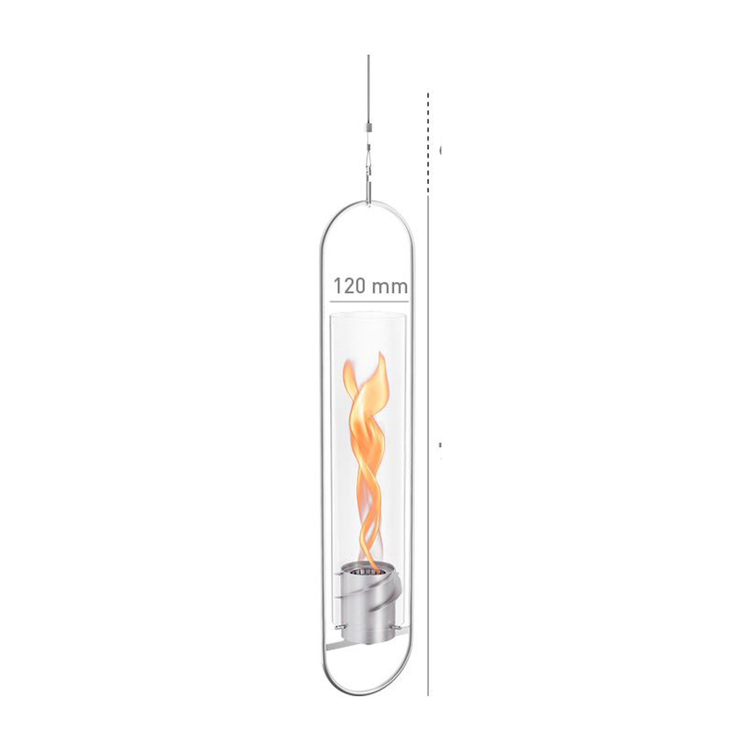 höfats SPIN 1200 Hängefeuer silber