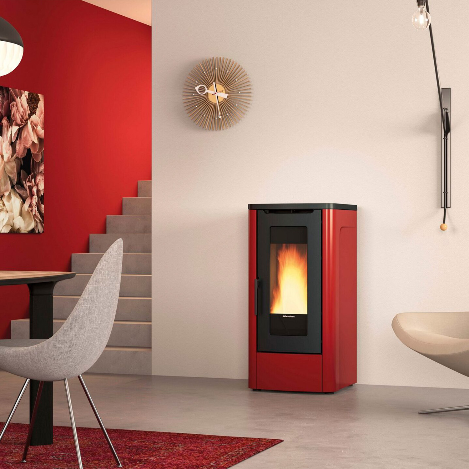 Extraflame Dahiana Plus AD Pelletofen Traditional Line bordeaux