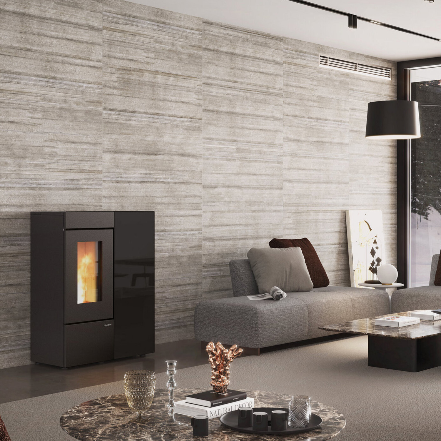 Extraflame Annalisa Plus Crystal Evo Poêle à granulés Evolution Line noir