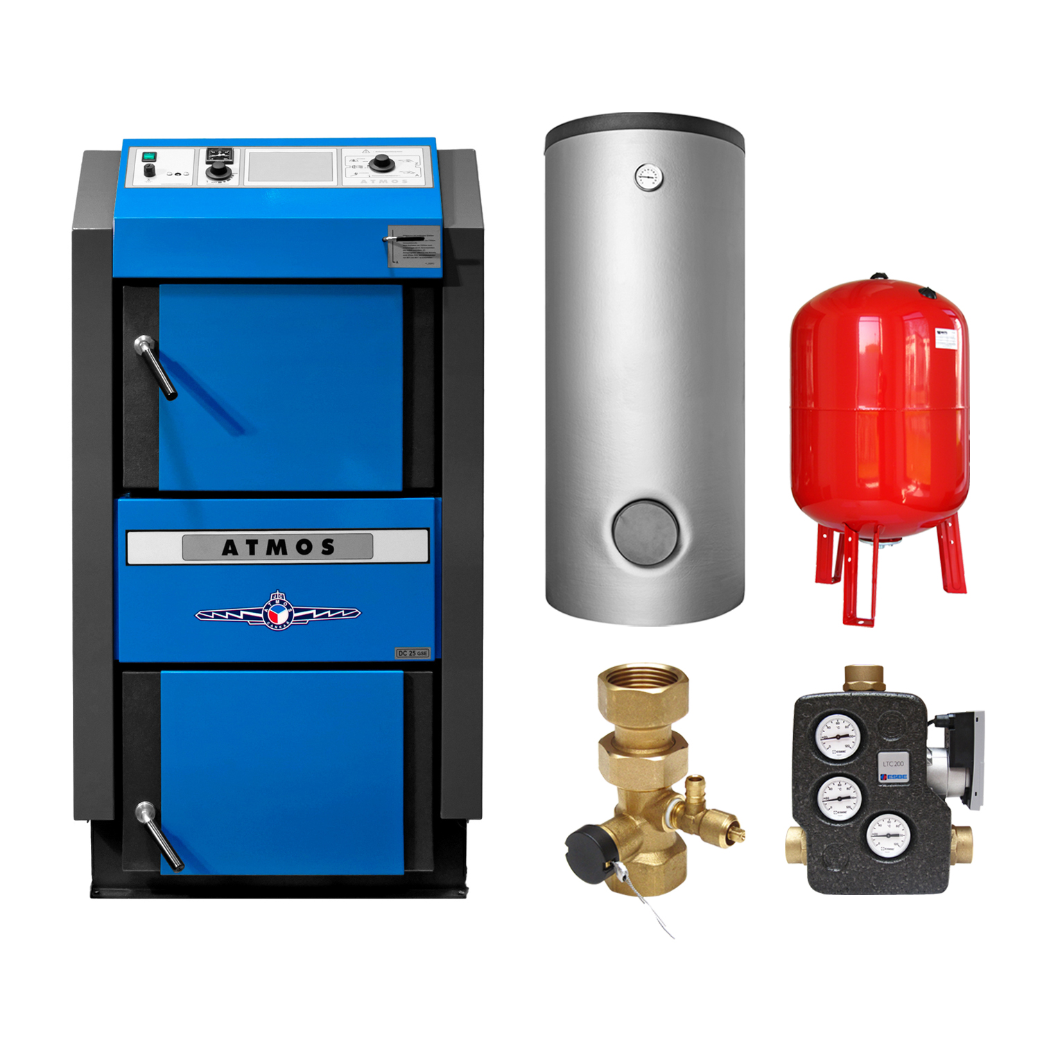 ATMOS DC30 GSE Set + 2 Pufferspeicher 1000 L, inkl. Isolierung