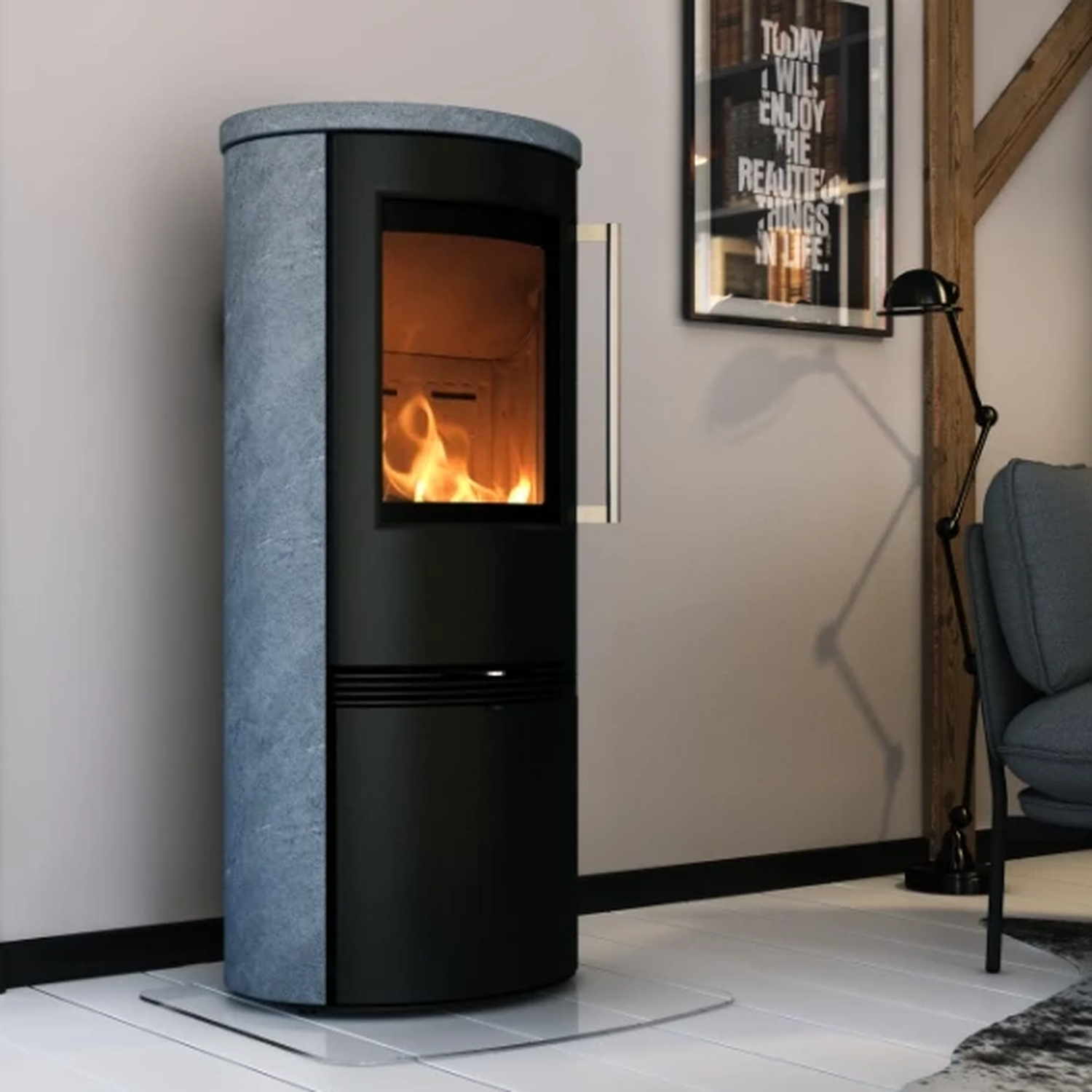 TermaTech TT21RHS A-Flame Kaminofen Speckstein