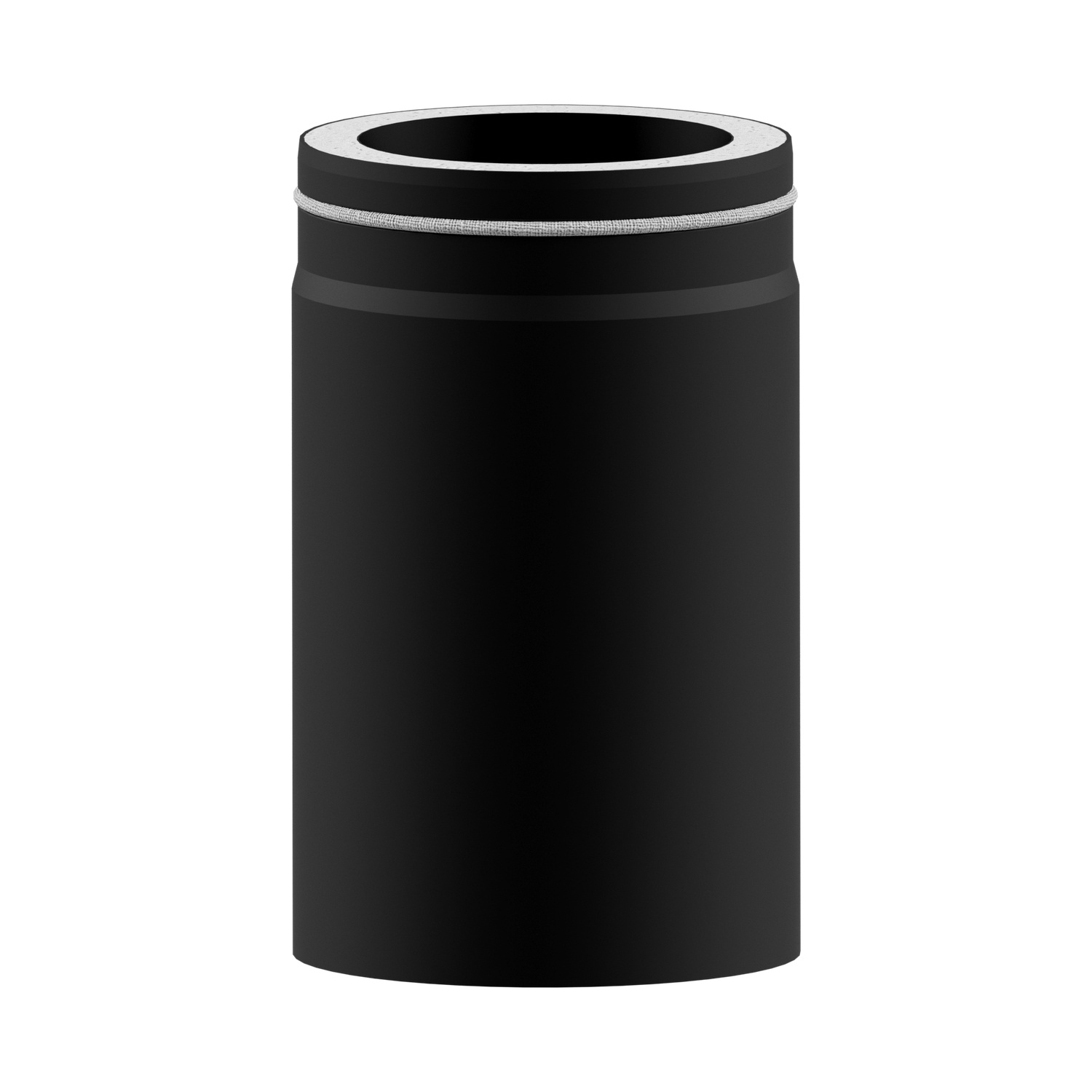 Raik Lifestyle DUO Längenelement 120mm schwarz L: 330mm für Rauchrohr / Ofenrohr