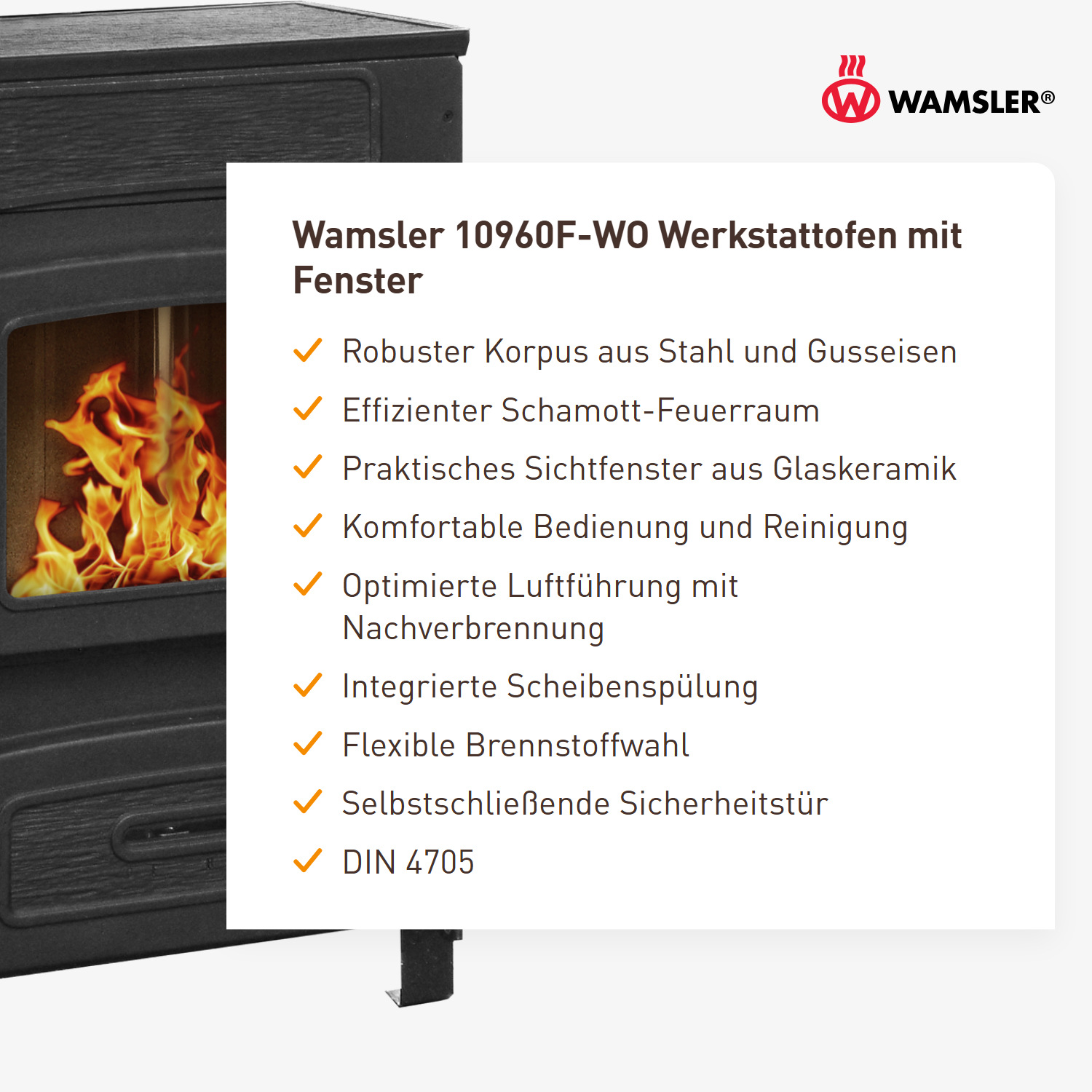 Wamsler 10960F-WO Werkstattofen mit Fenster