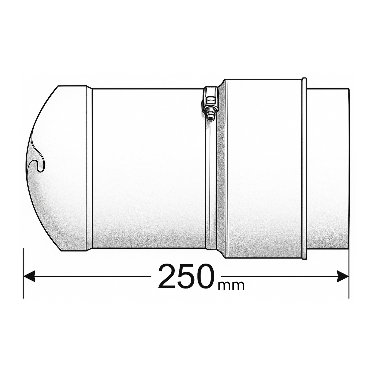 Schiedel raccord Ø130 mm inséré pour PRIMA PLUS Ø130 mm simple paroi mat