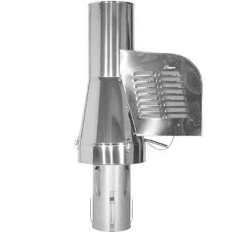 Edelstahl-Rauchgasventilator für Schornsteine.