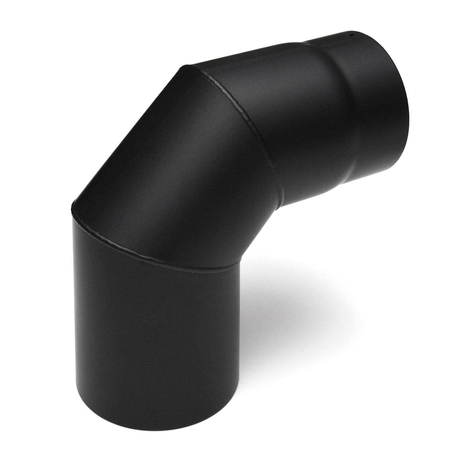 Raik Basic Rauchrohrbogen 180mm schwarz 90° ohne Tür für Rauchrohr / Ofenrohr