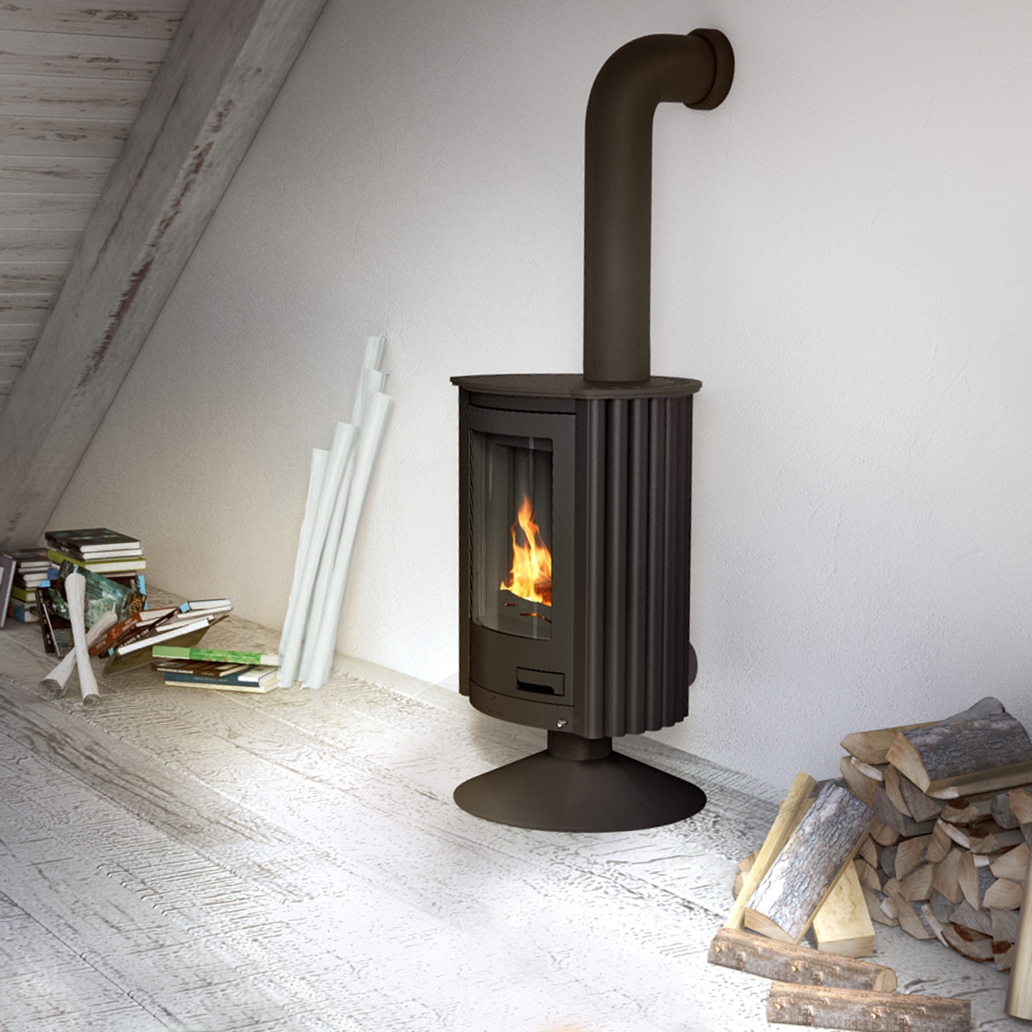 Poêle à air chaud Masterflamme Piccolo II Noir