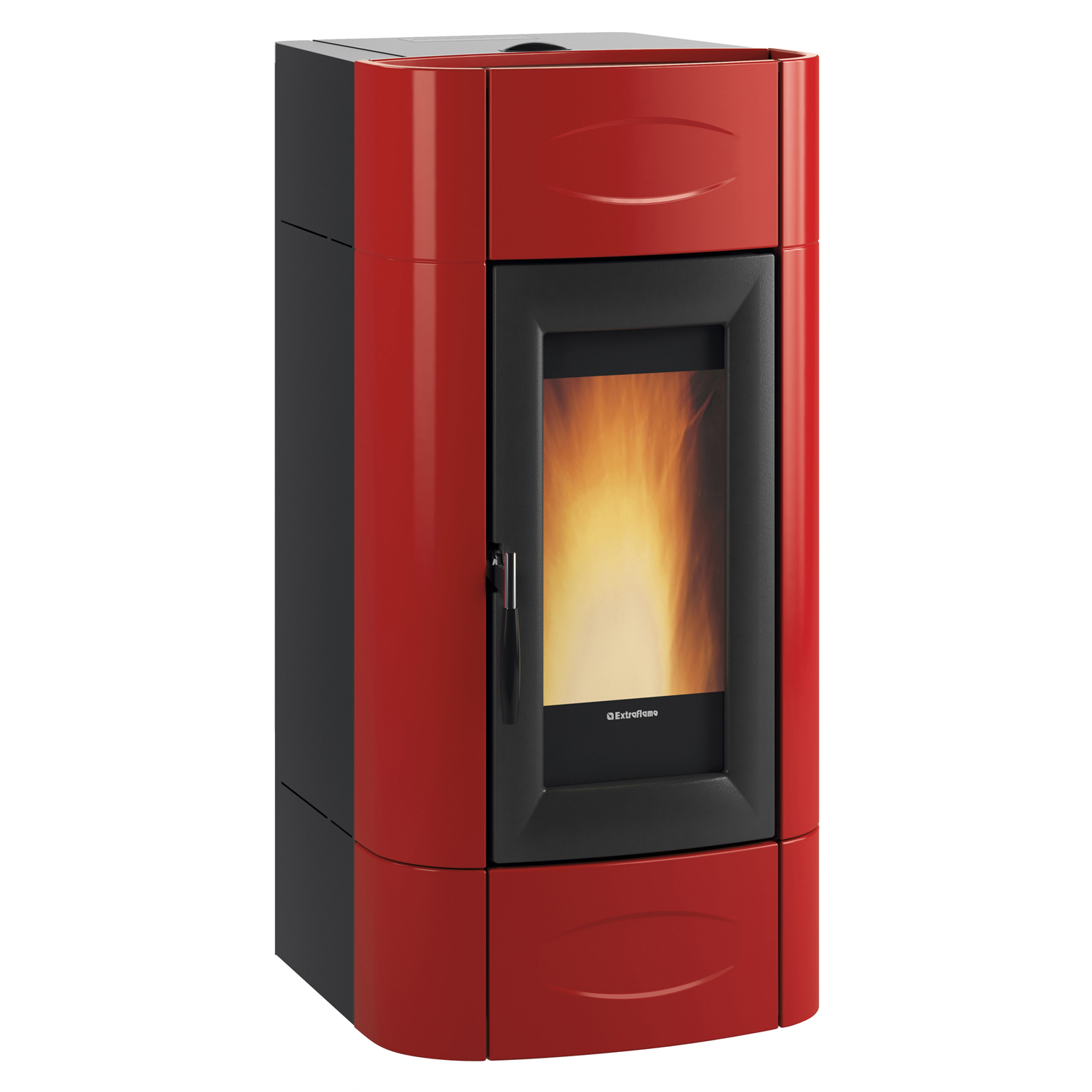 Extraflame ISIDORA IDRO H20 5.0 EVO - Bordeauxrot wassergeführter Pelletofen EVOLUTION LINE