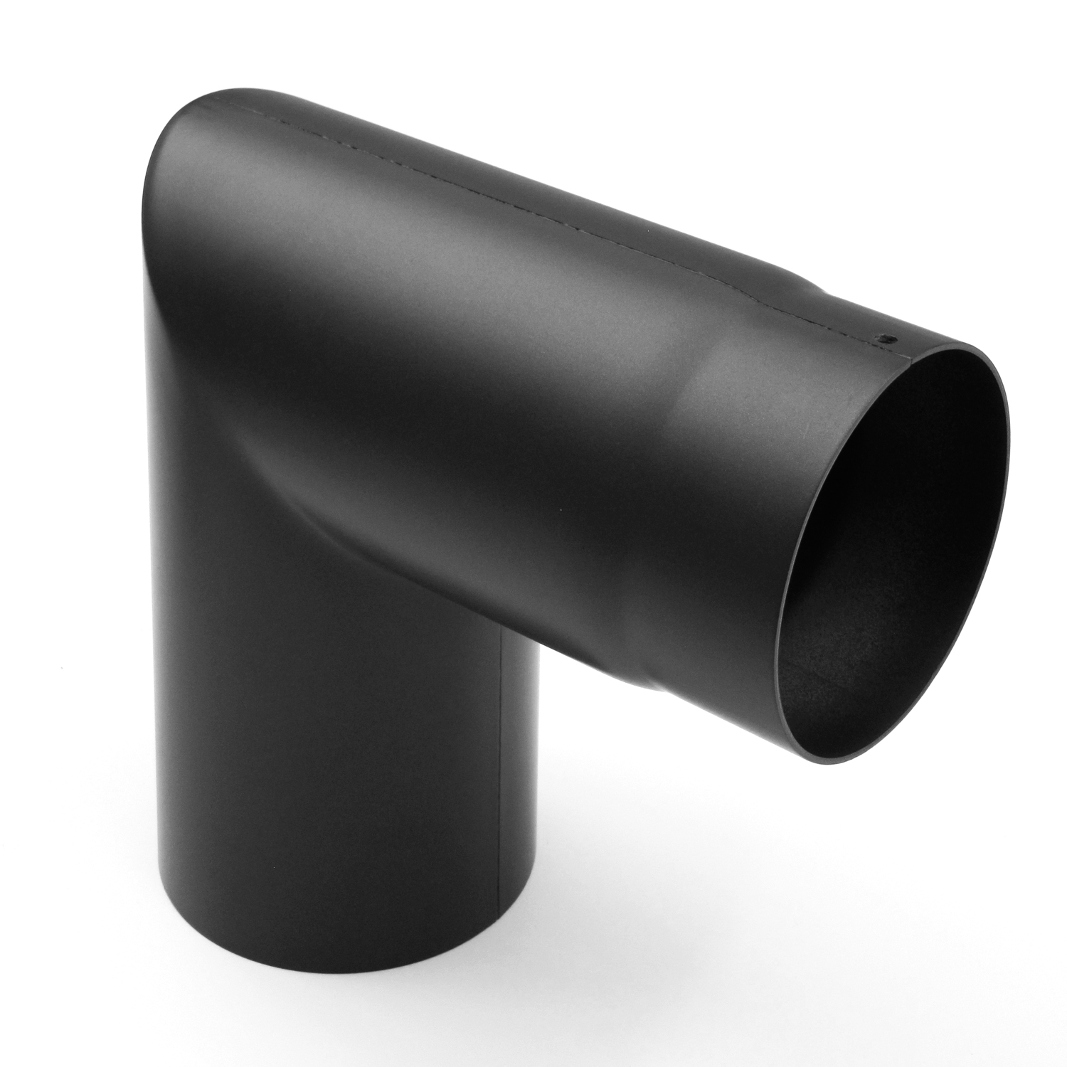 Raik Basic Rauchrohrbogen 150mm schwarz 90° 2-teilig, ohne Tür für Rauchrohr / Ofenrohr