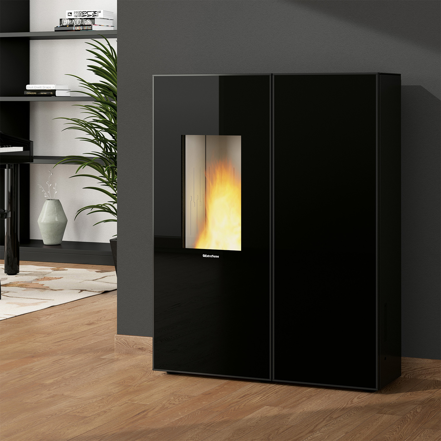 Extraflame SHARON PLUS CRYSTAL - noir poêle à granulés EVOLUTION LINE