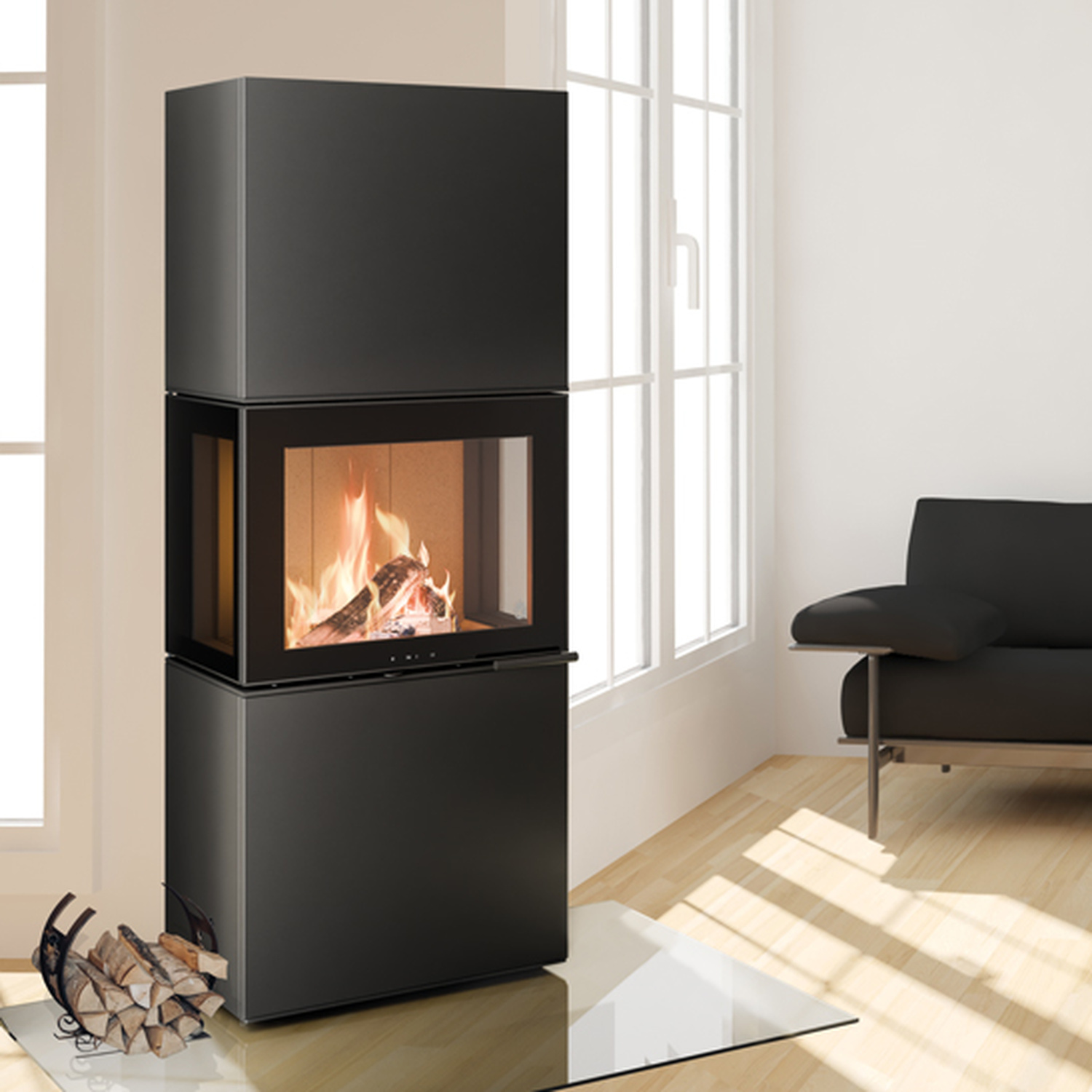 Königshütte CHARON Kaminofen 5,8 kW Stahl schwarz