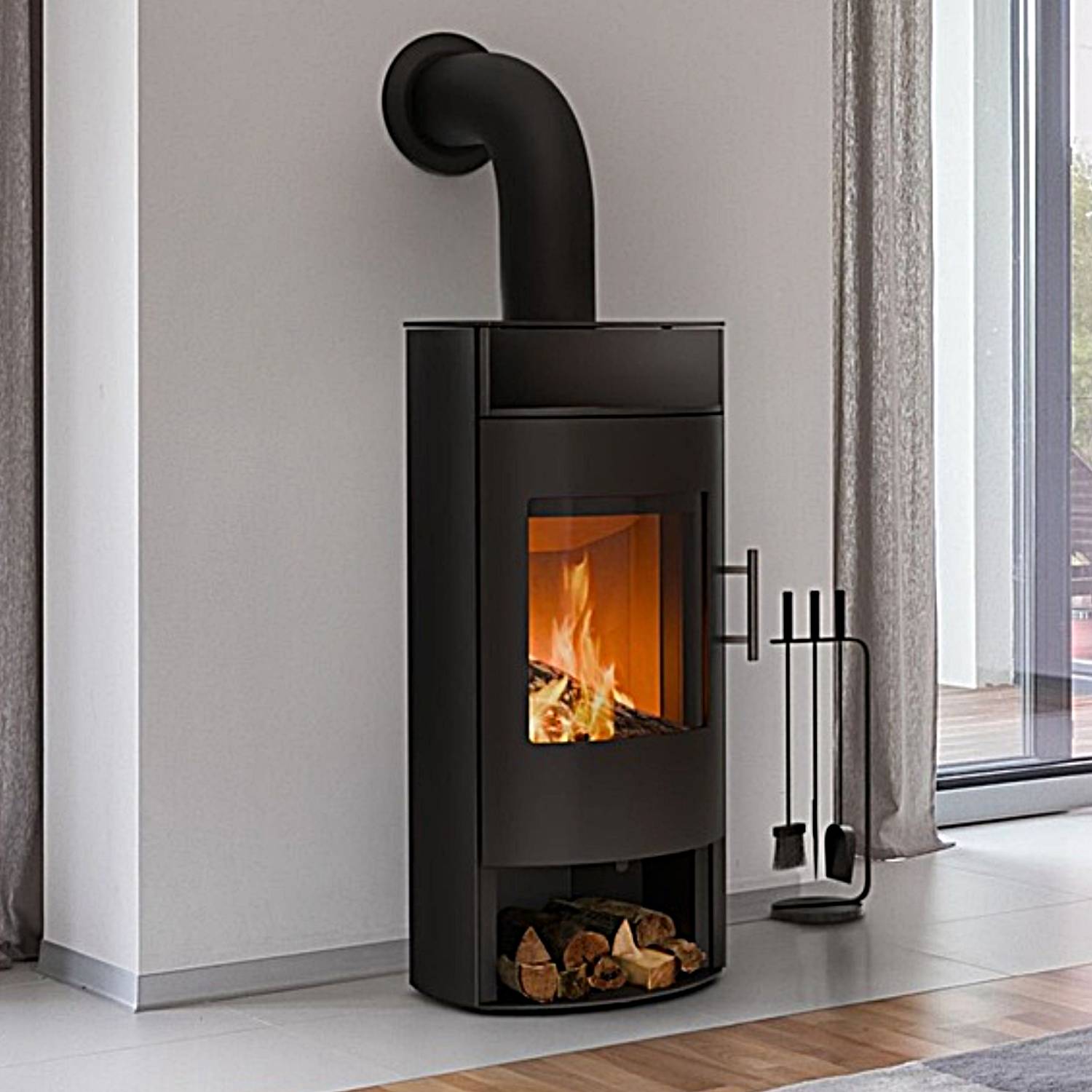 Po&ecirc;le &agrave; bois K&ouml;nigsh&uuml;tte ARIES 6 kW acier noir