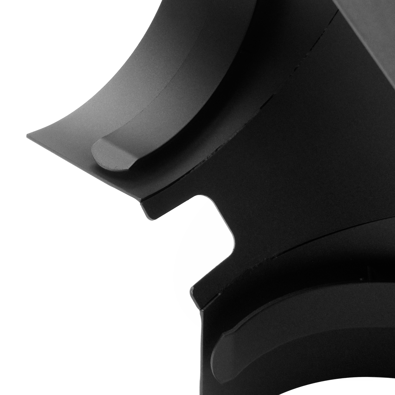 Raik Basic écran thermique 200 mm noir latéral pour coude en 3 parties 90° pour tuyau de fumée / conduit de fumée