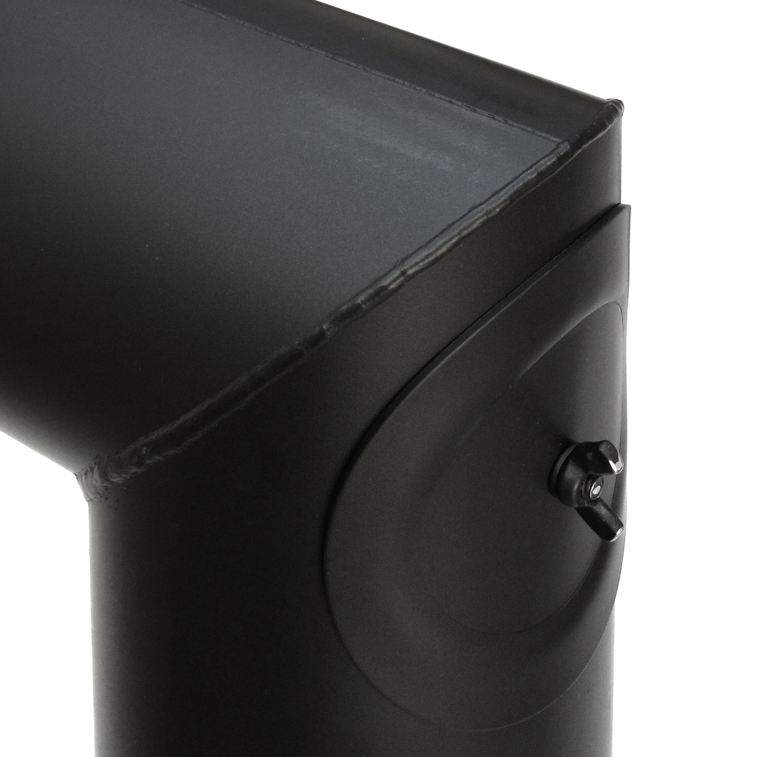 Raik Basic jeu de coudes de tuyau de fumée 160mm noir 2 pièces – angulaire pour tuyau de fumée / conduit de fumée