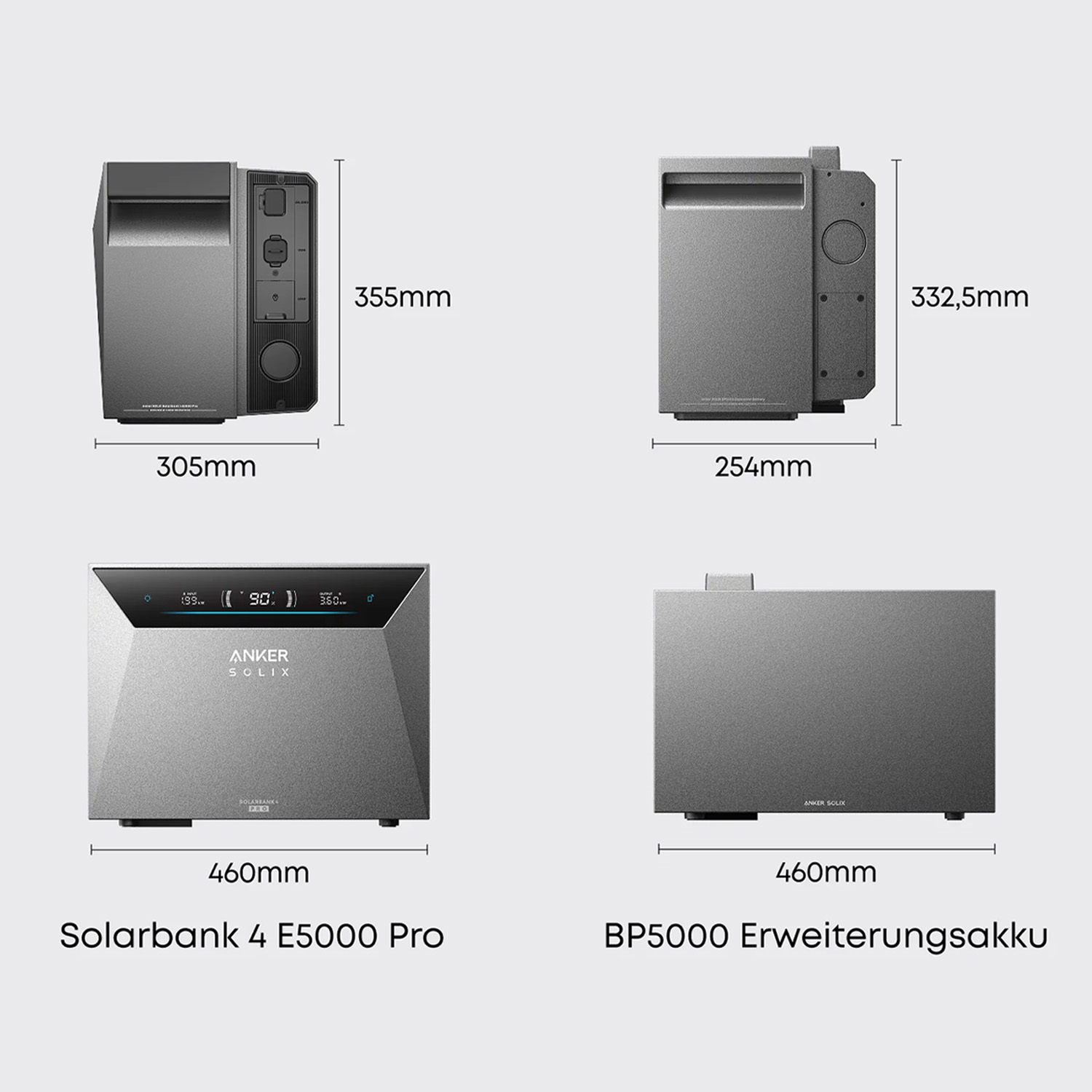 Anker SOLIX Solarbank 4 E5000 Pro + 3x BP5000 Erweiterungsakku