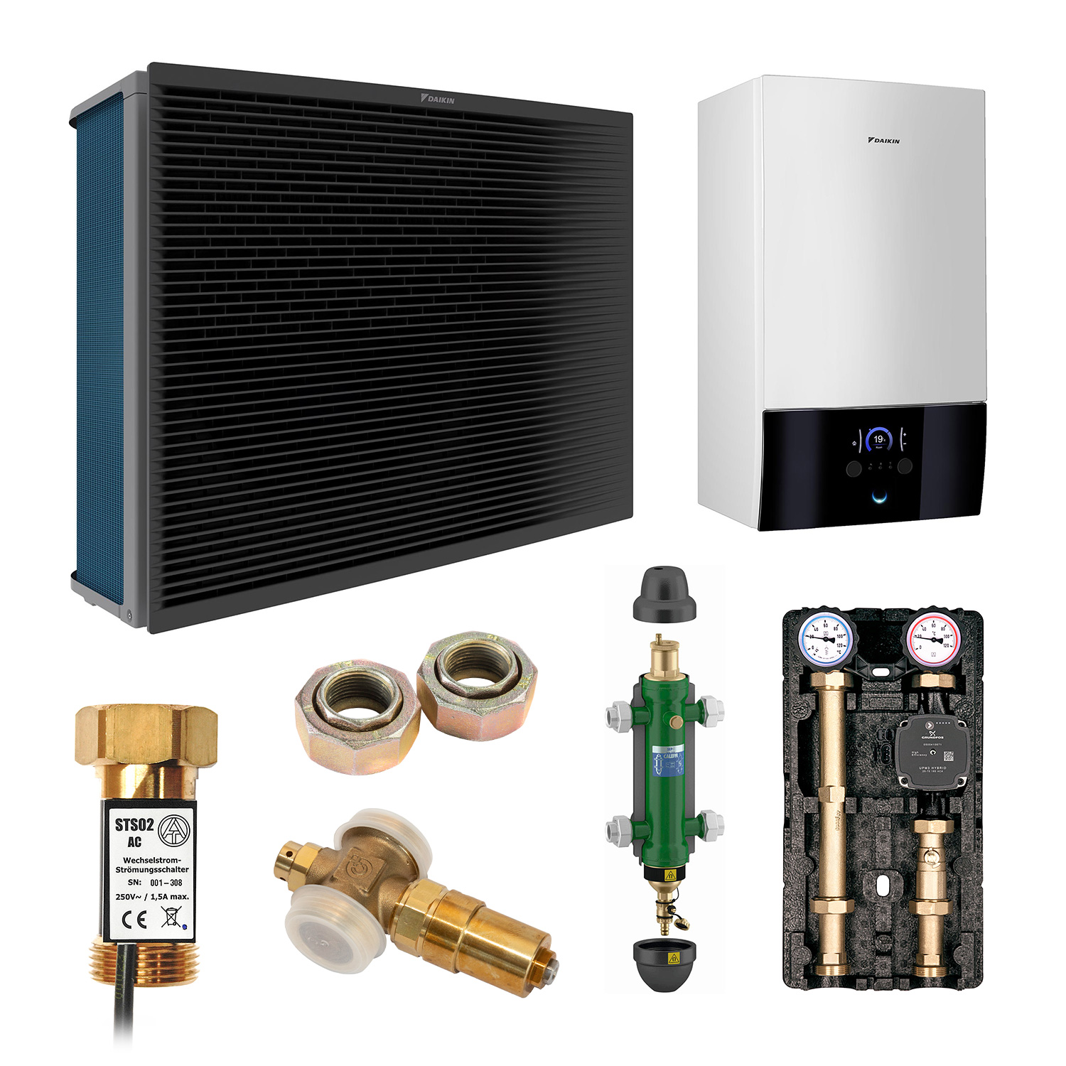 DAIKIN Altherma 3 H HT Baugröße 16 Hydrosplit-Wärmepumpe – Set 1 Heizkreis für Heizkörper ohne Trinkwarmwasserbereitung