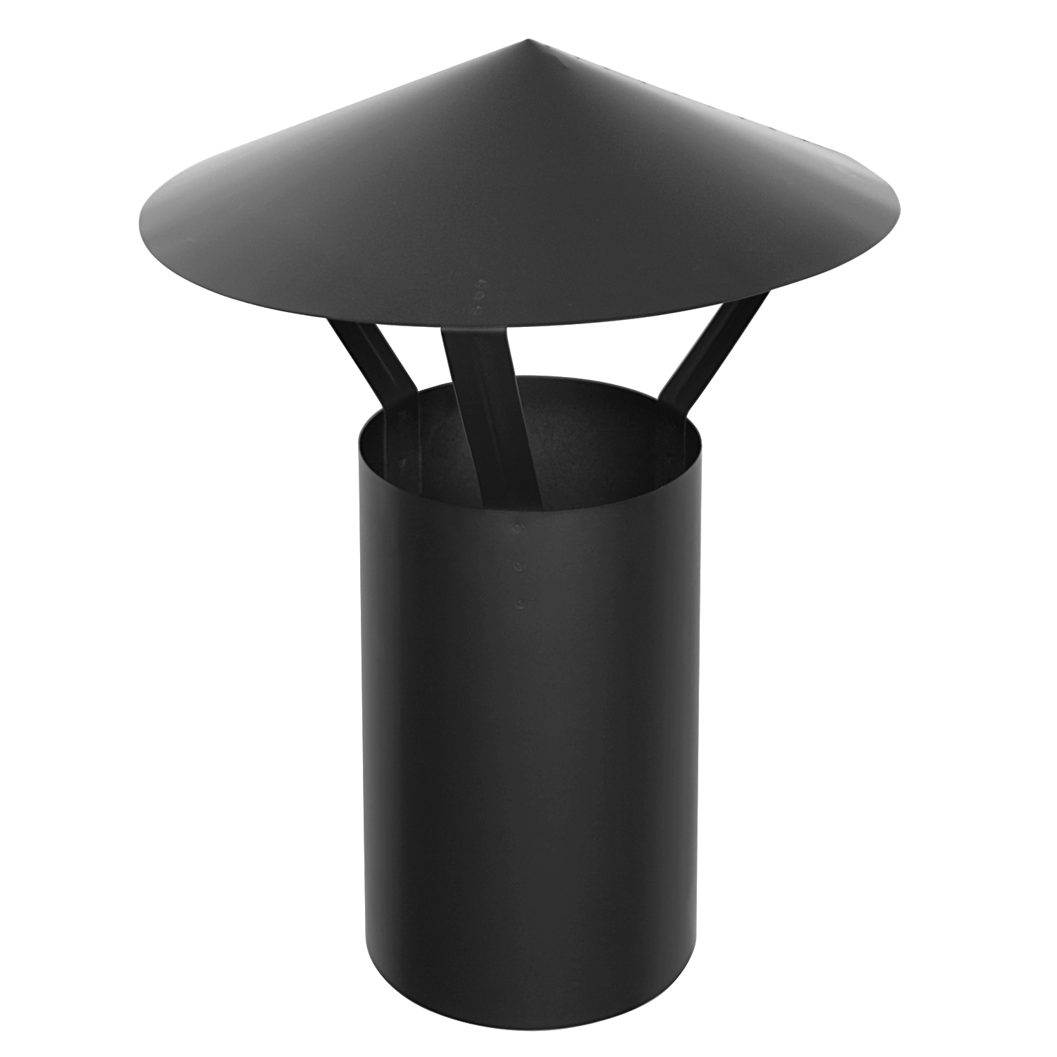 Raik Basic Regenhaube FAL 160mm EW schwarz für Rauchrohr / Ofenrohr