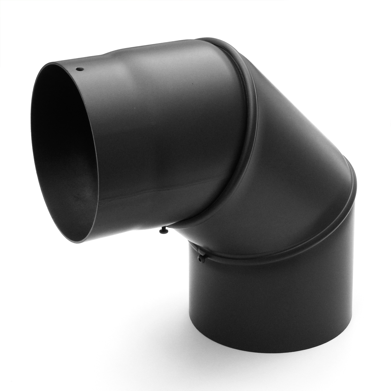 Raik Basic Rauchrohrbogen 200mm schwarz 0–90° ohne Tür für Rauchrohr / Ofenrohr