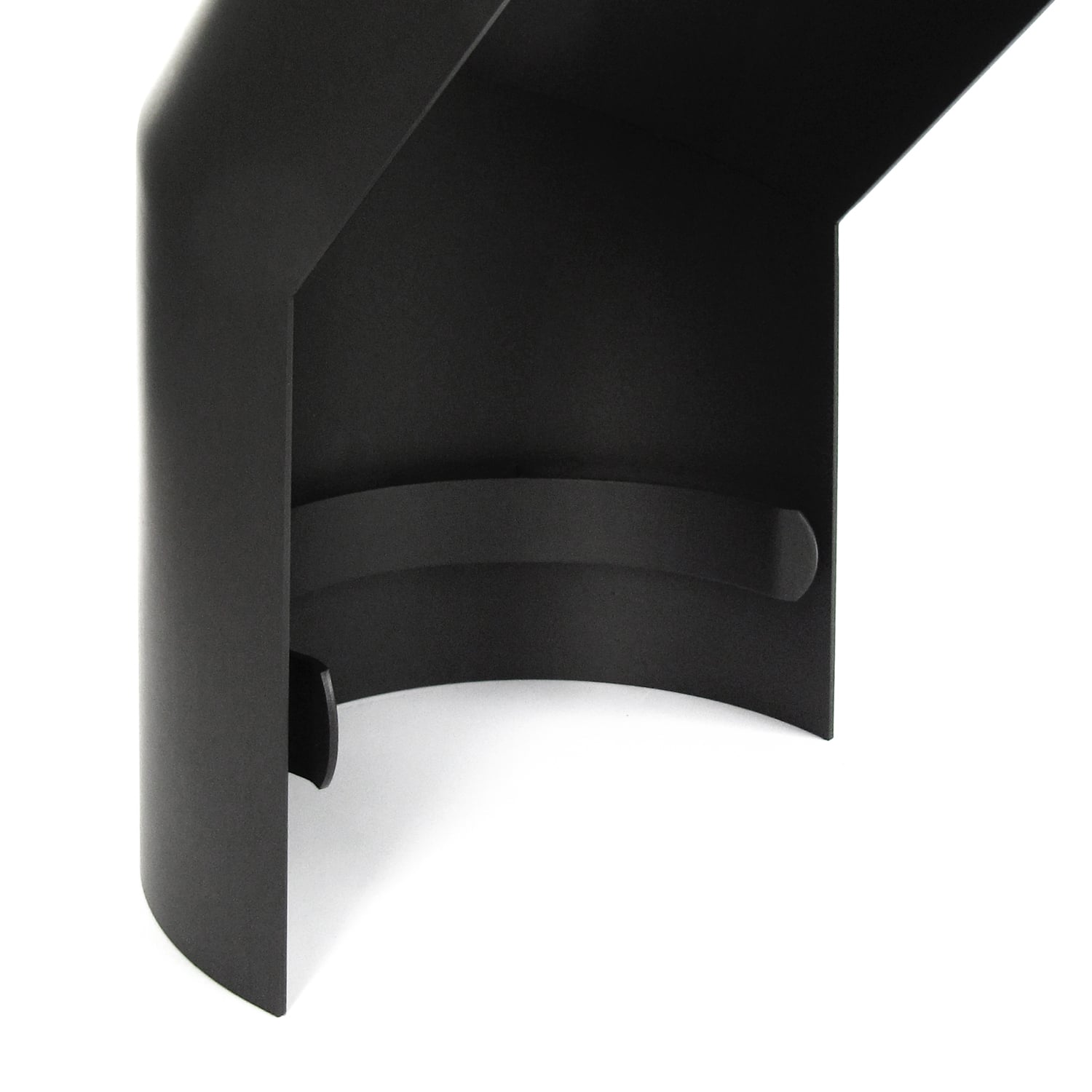 Raik Basic écran thermique 160mm noir pour coude en 3 parties 90° pour tuyau de fumée / conduit de fumée