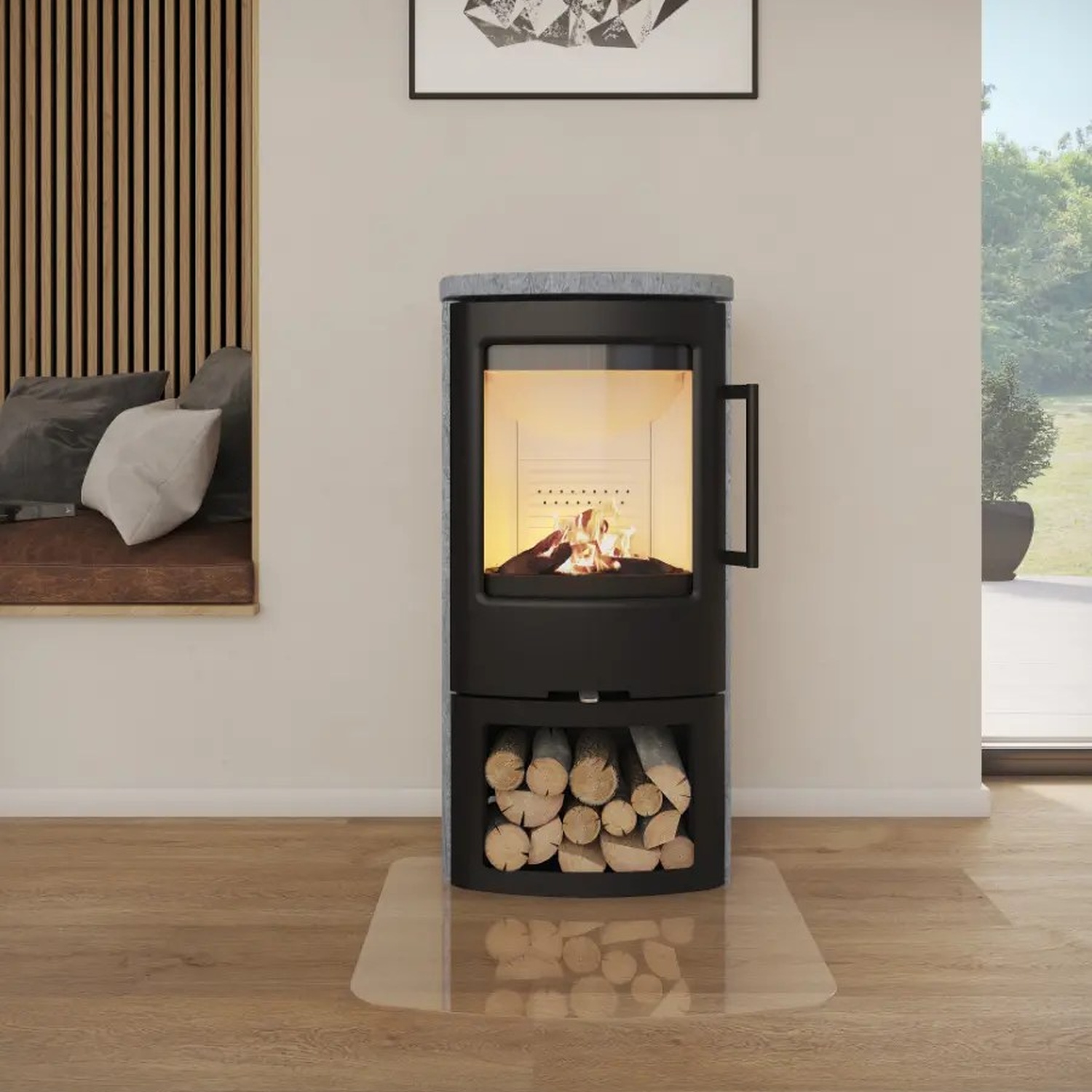 TermaTech TT44CG Kaminofen TermaStone grau