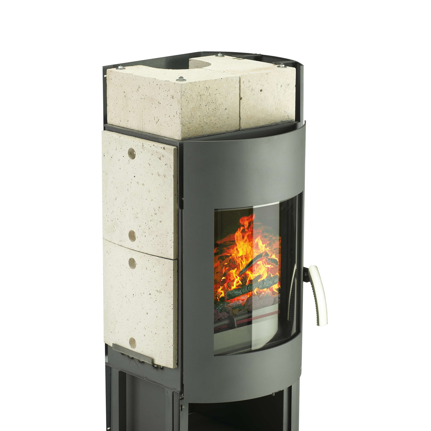 Wamsler Auron Kaminofen 6 kW grau mit Speichersteinen