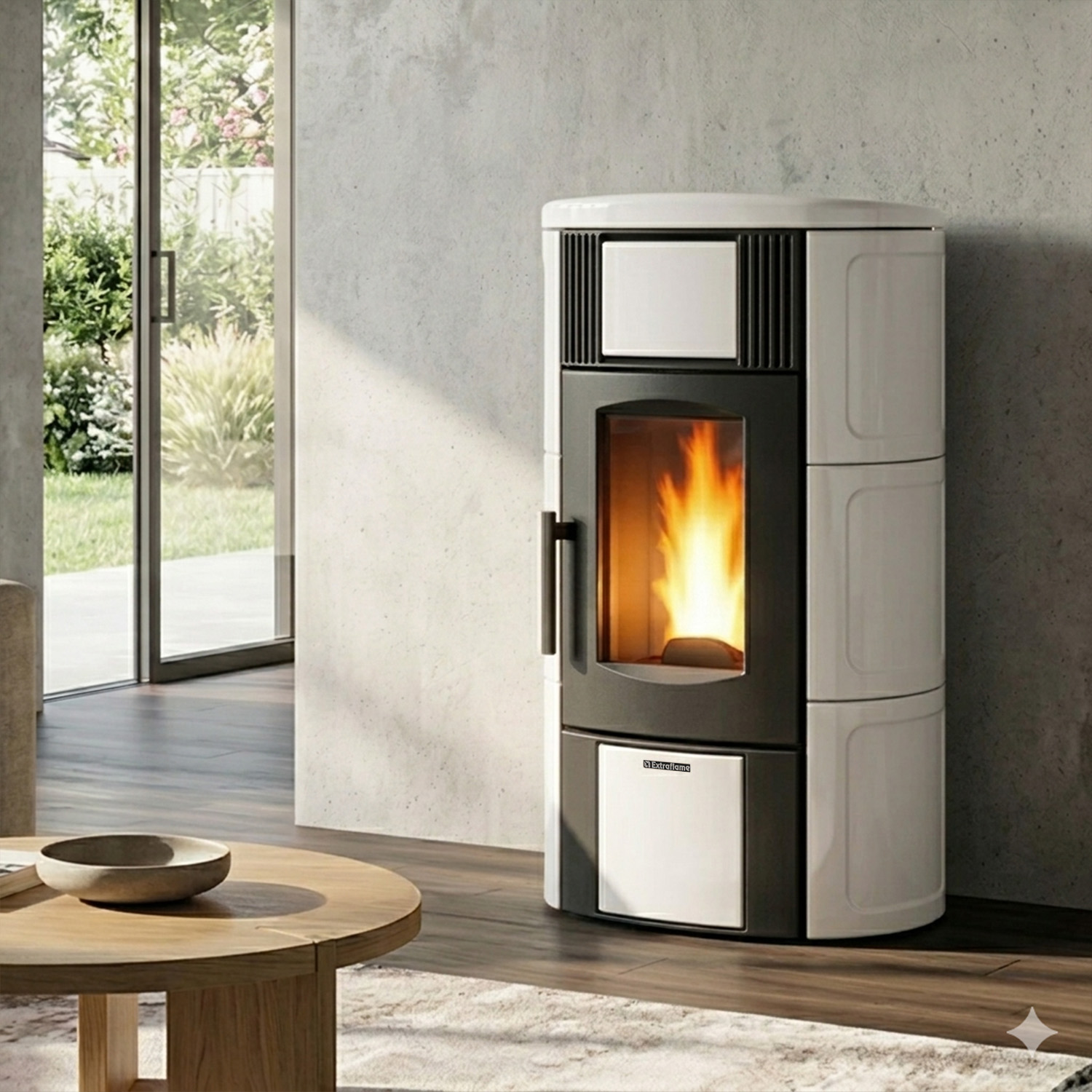 Extraflame ISIDE IDRO 5.0.16 - Blanc poêle à granulés bouilleur