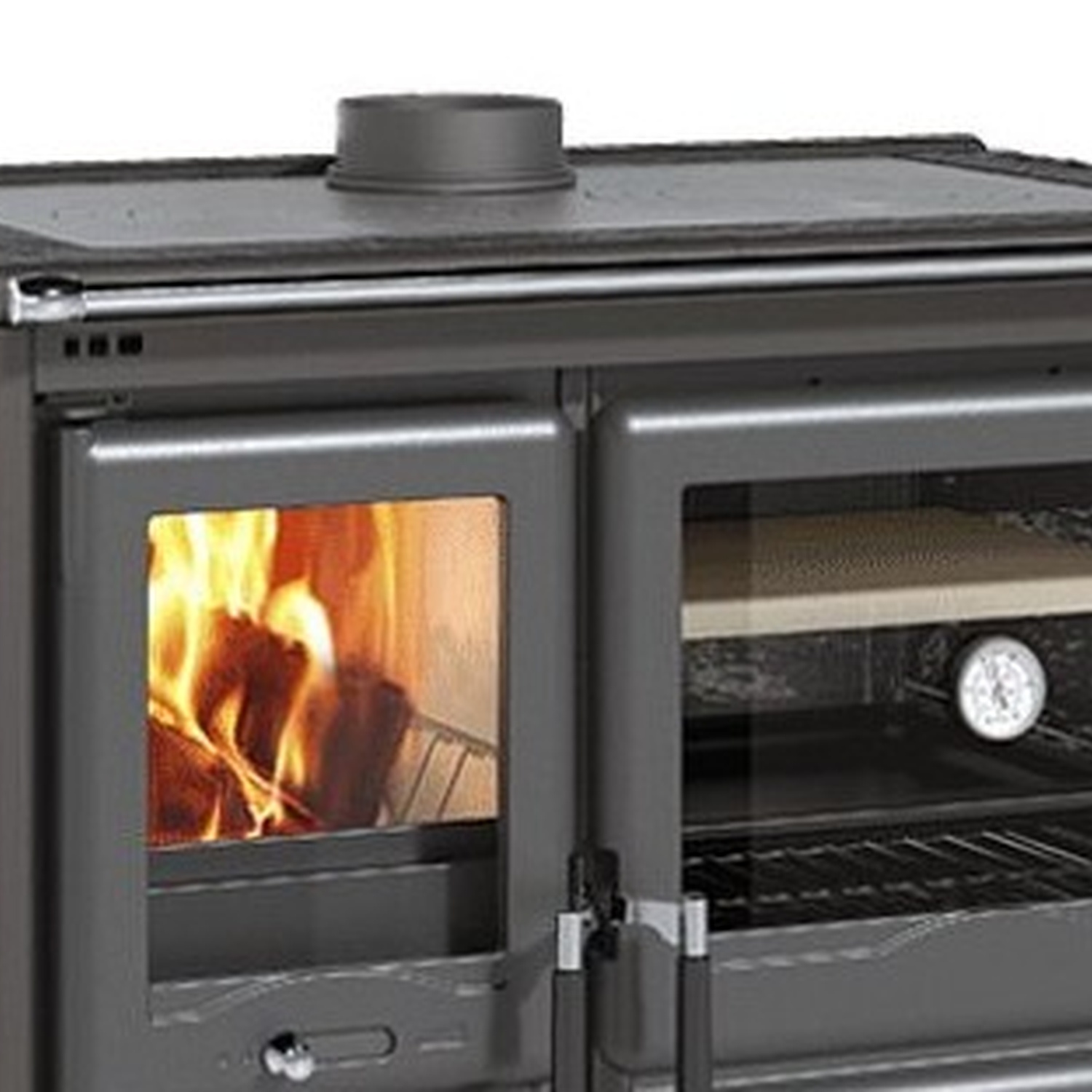 La Nordica GARDENIA XXL Céramique - Rouge bordeaux cuisinière à bois