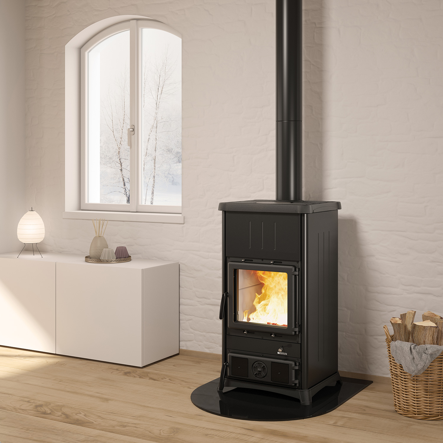 La Nordica Concita 16 poêle à bois acier anthracite-noir