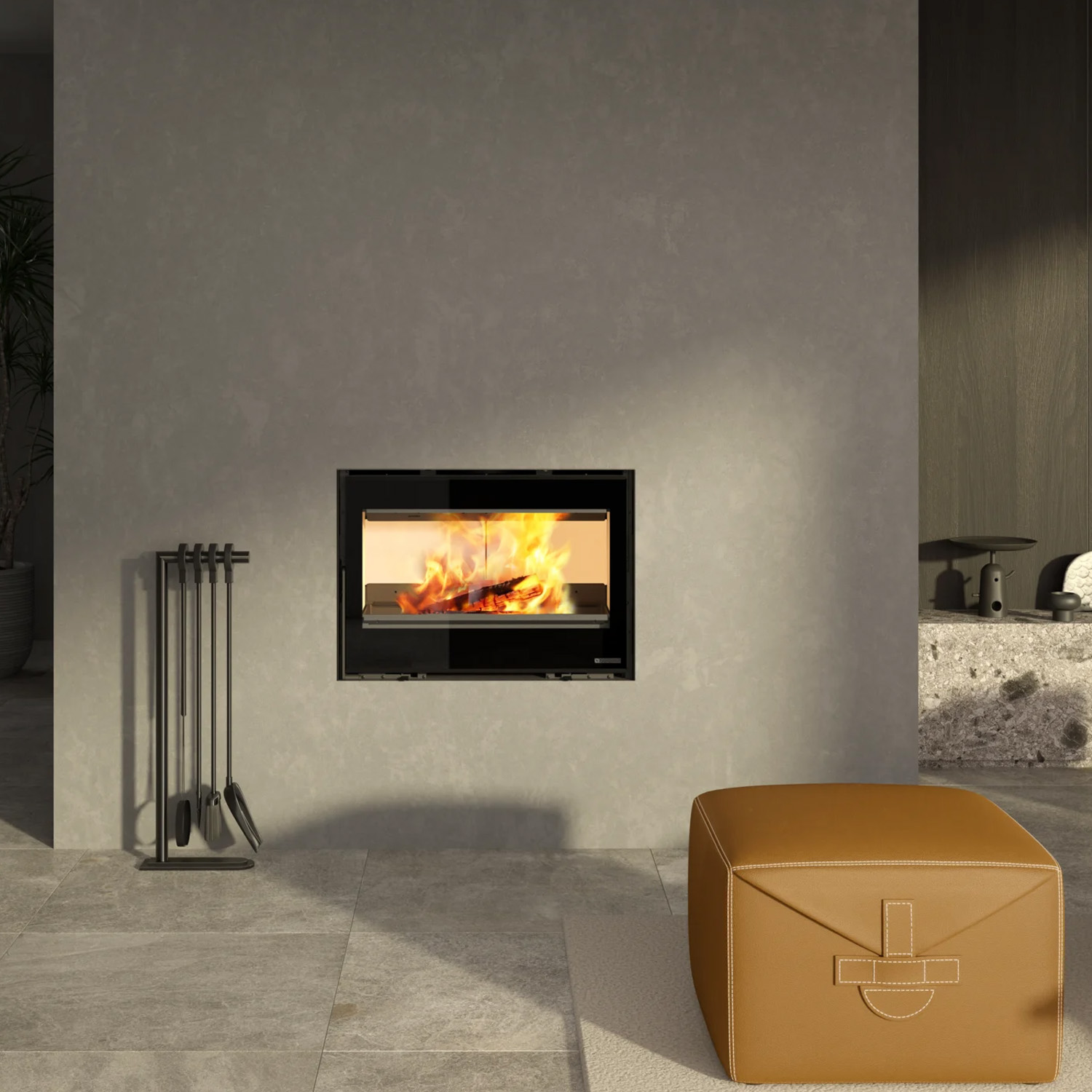 La Nordica INSERTO 80 H56 LEAN Kamineinsatz Stahl Schwarz