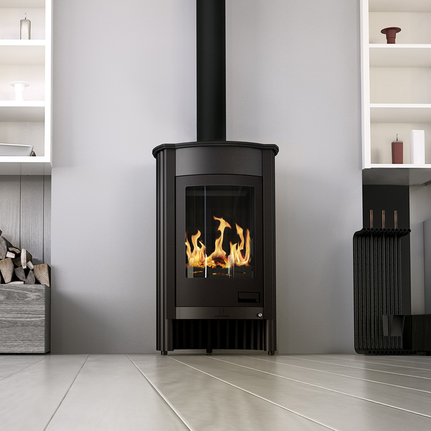 Poêle à air chaud Masterflamme Medie I Noir