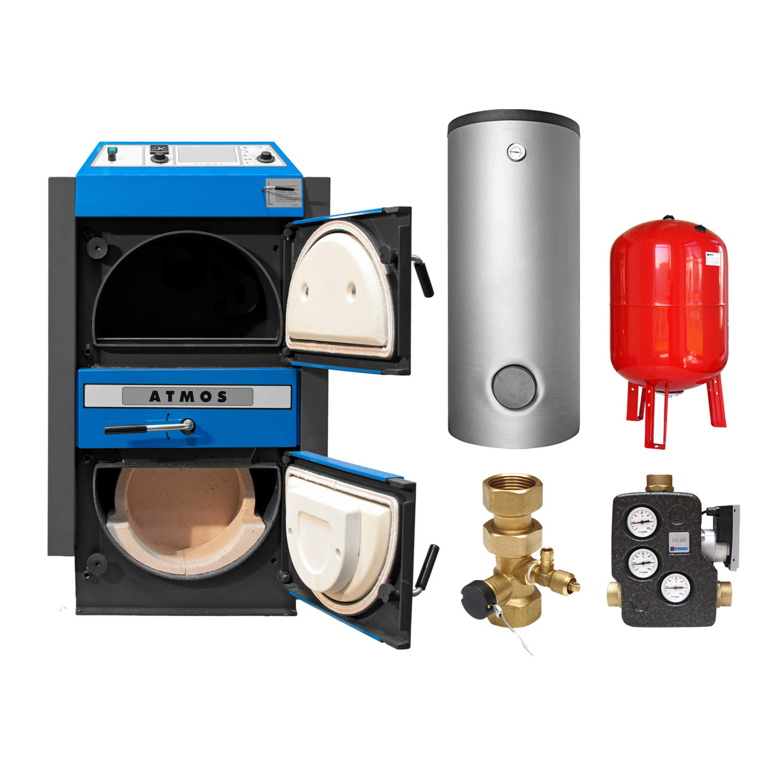 ATMOS KC 25 S Set + 2 Pufferspeicher 800 L, inkl. Isolierung