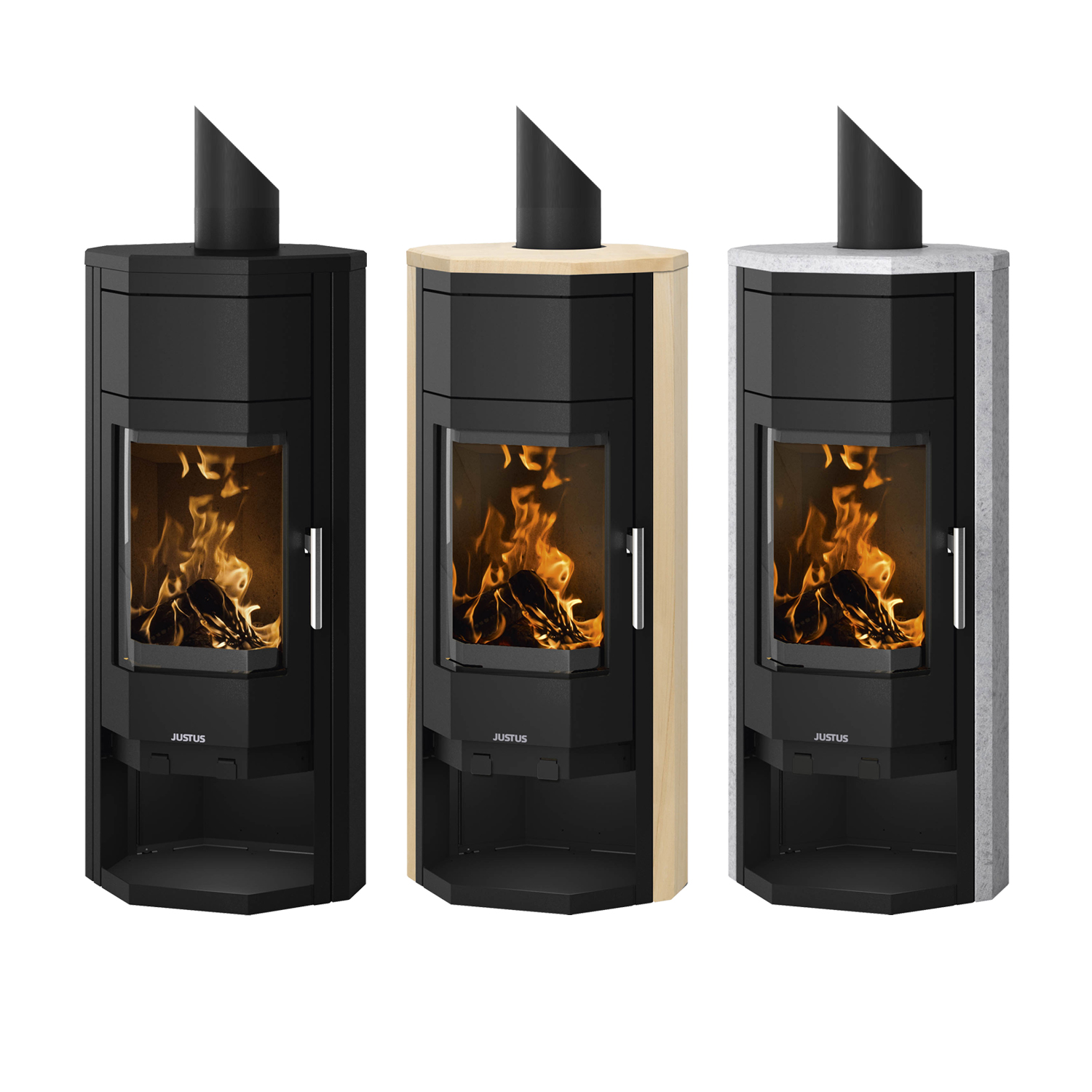 Justus Usedom 5 W+ 2.0 Kaminofen Stahl Schwarz