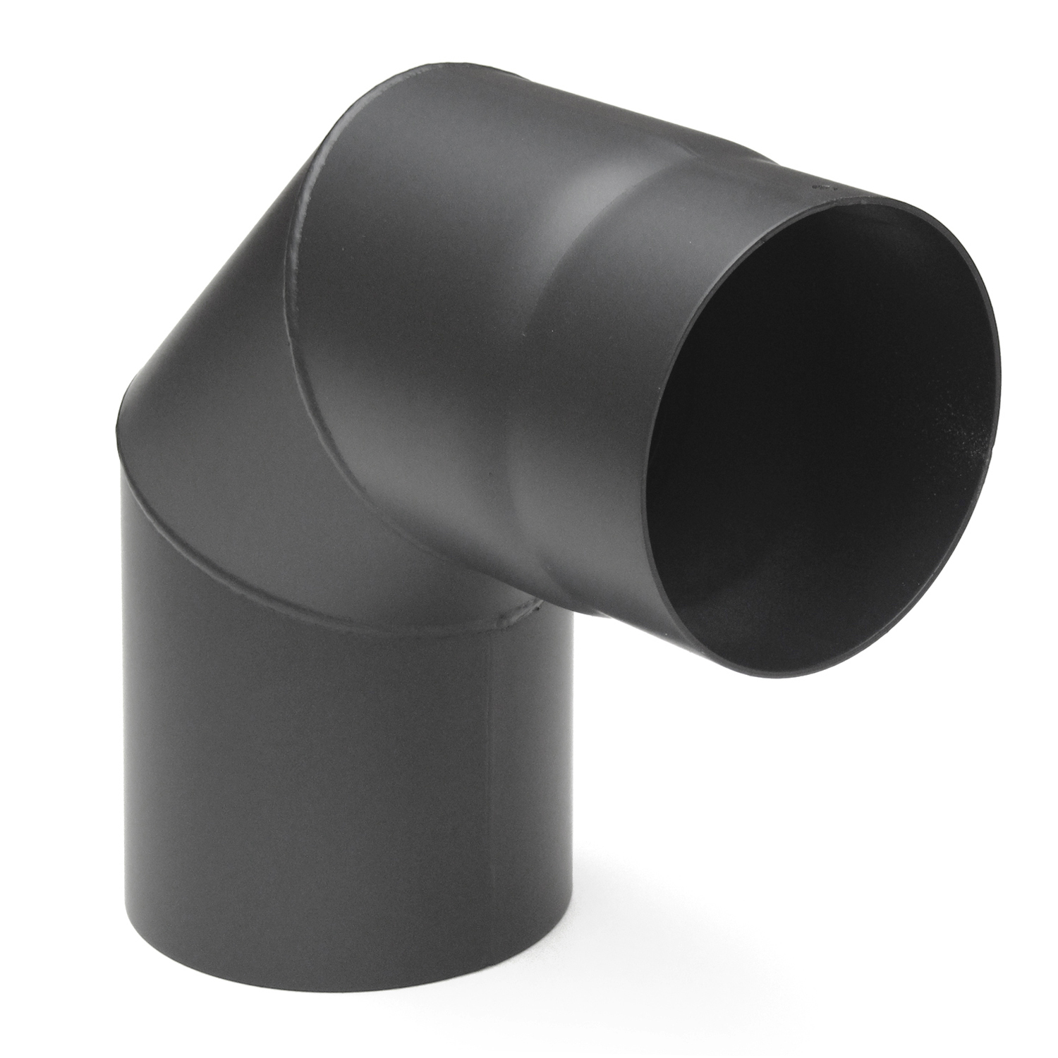 Raik Basic Rauchrohrbogen 120mm gussgrau 90° – 3teilig, ohne Tür für Rauchrohr / Ofenrohr
