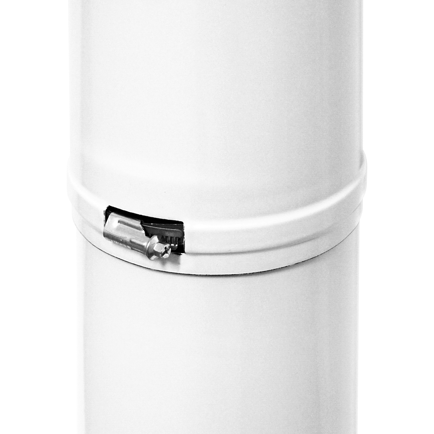 Tube de raccordement / Tuyau de poêle émaillé 130 mm - Tube télescopique blanc