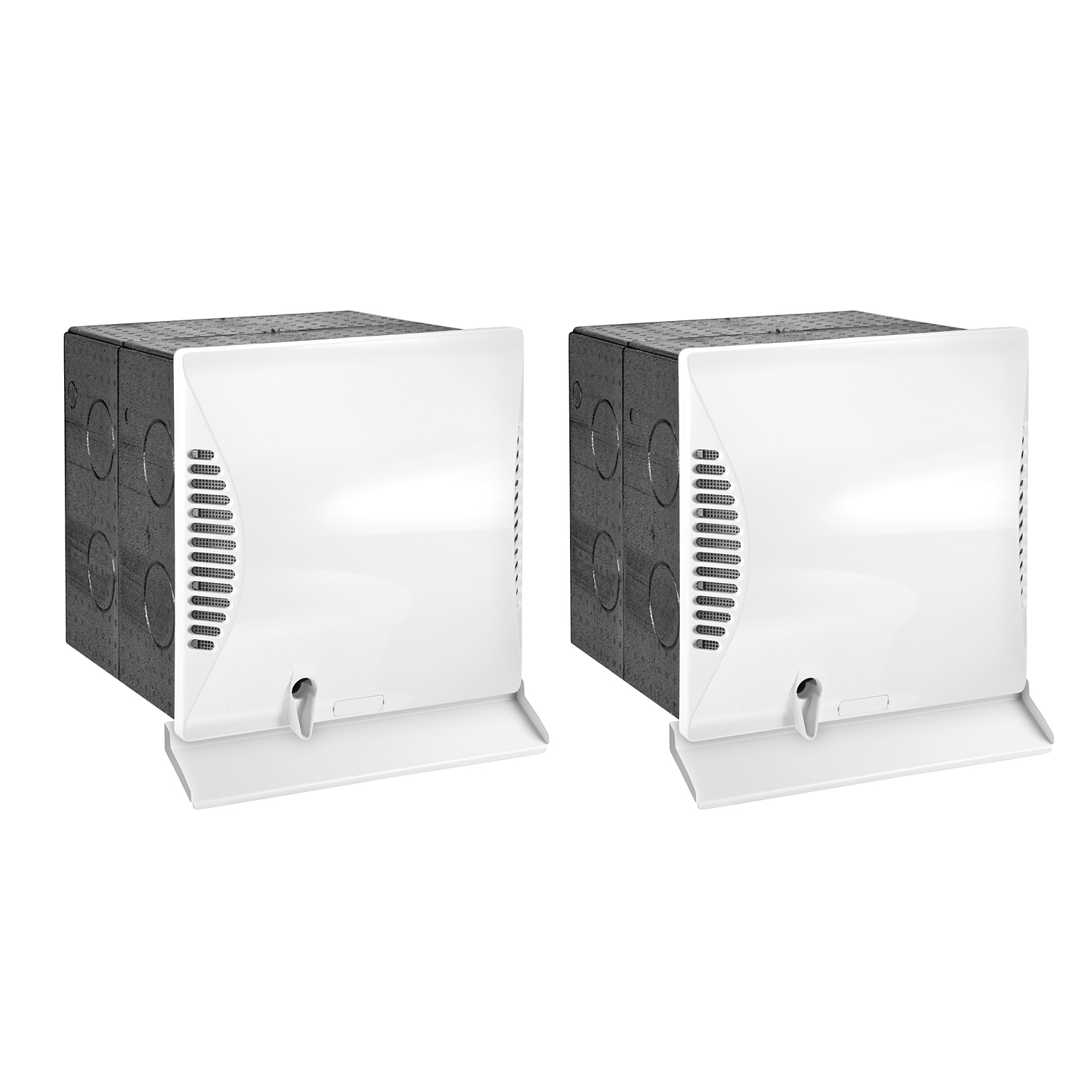 Dimplex DL 50 WE2 Wohnraumlüftungsgerät + DL 50 Q Wandhülse quadratisch - 2er Set