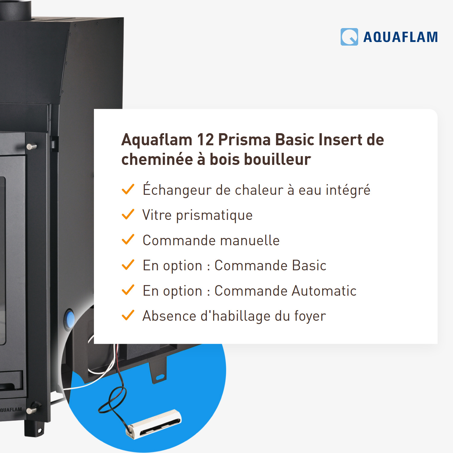 Aquaflam 12 Prisma Basic Insert de cheminée à eau